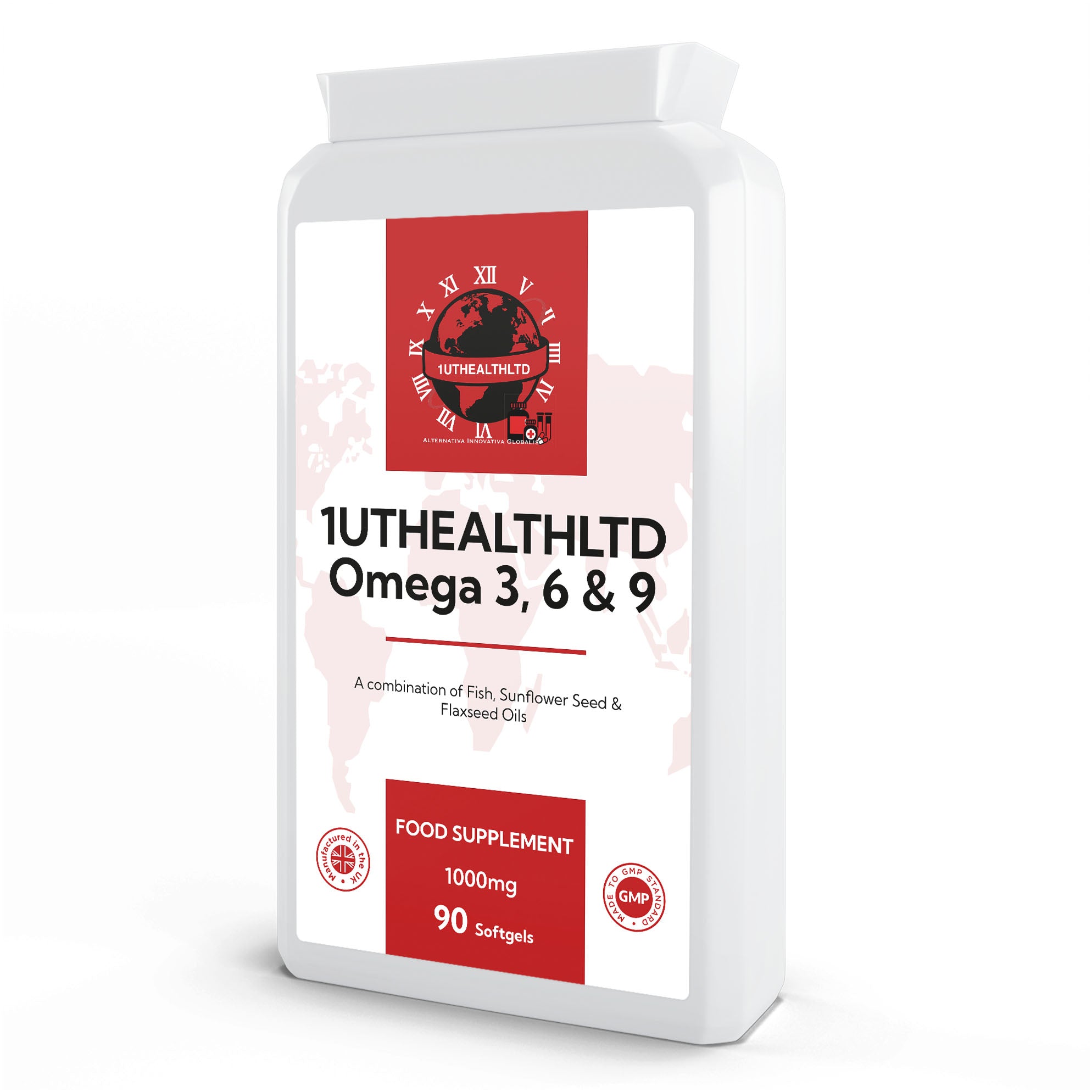 Omega 3, 6 & 9 Fish Oil | 1000mg | 90 Softgel Capsules