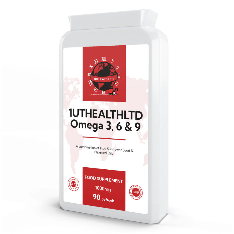 Omega 3, 6 & 9 Fish Oil | 1000mg | 90 Softgel Capsules