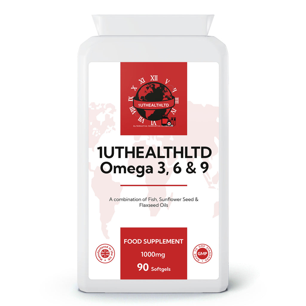 Omega 3, 6 & 9 Fish Oil | 1000mg | 90 Softgel Capsules