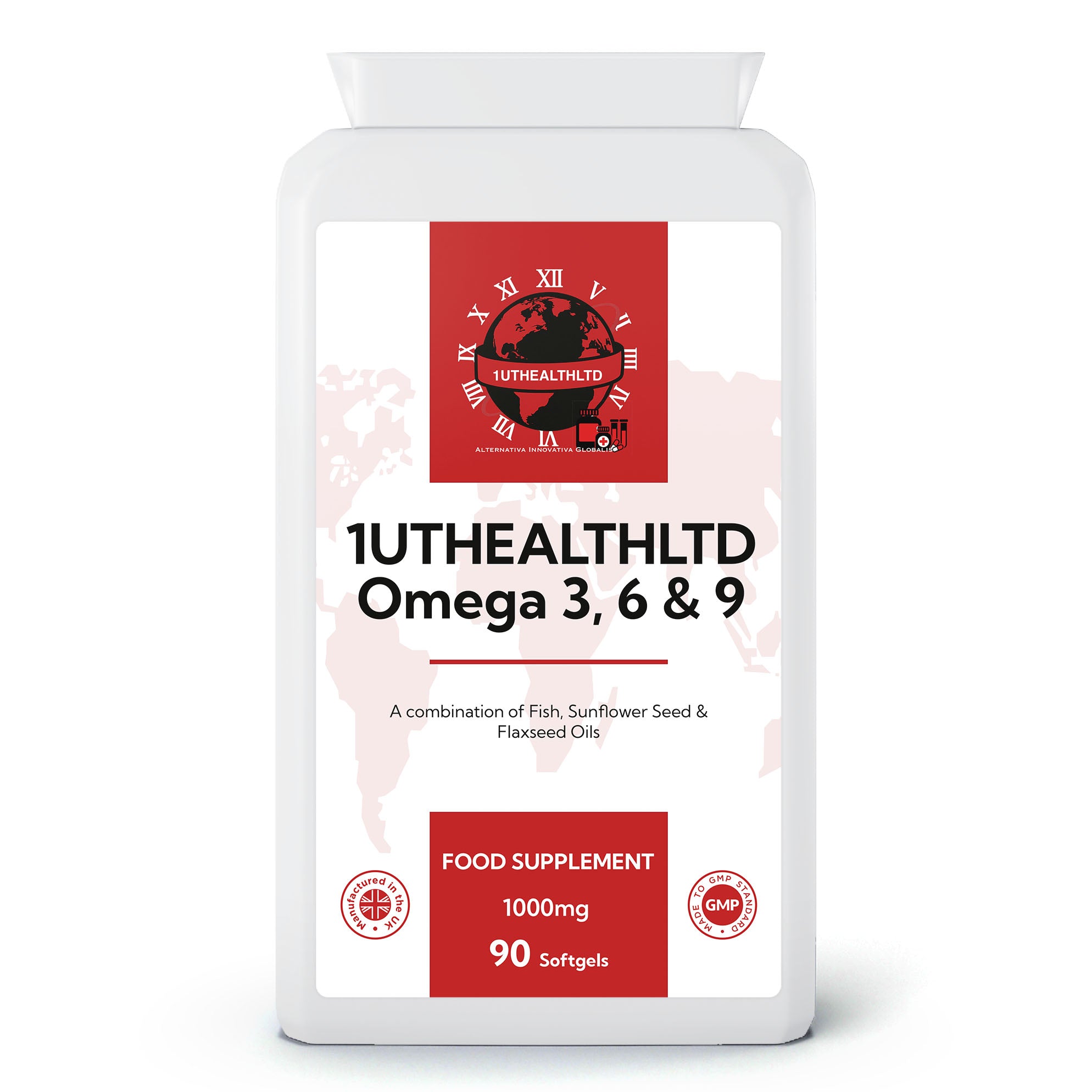 Omega 3, 6 & 9 Fish Oil | 1000mg | 90 Softgel Capsules