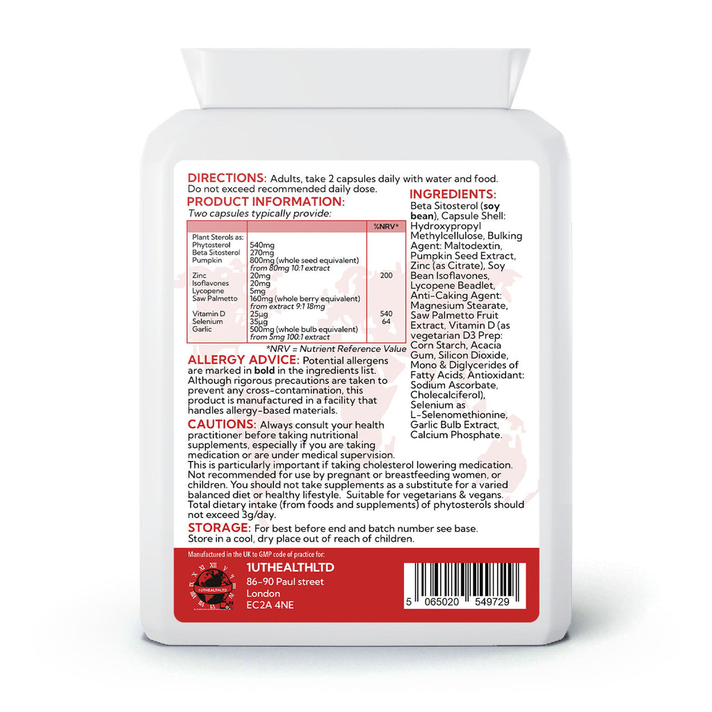 Plant Sterols Prostate Support | 60 Capsules