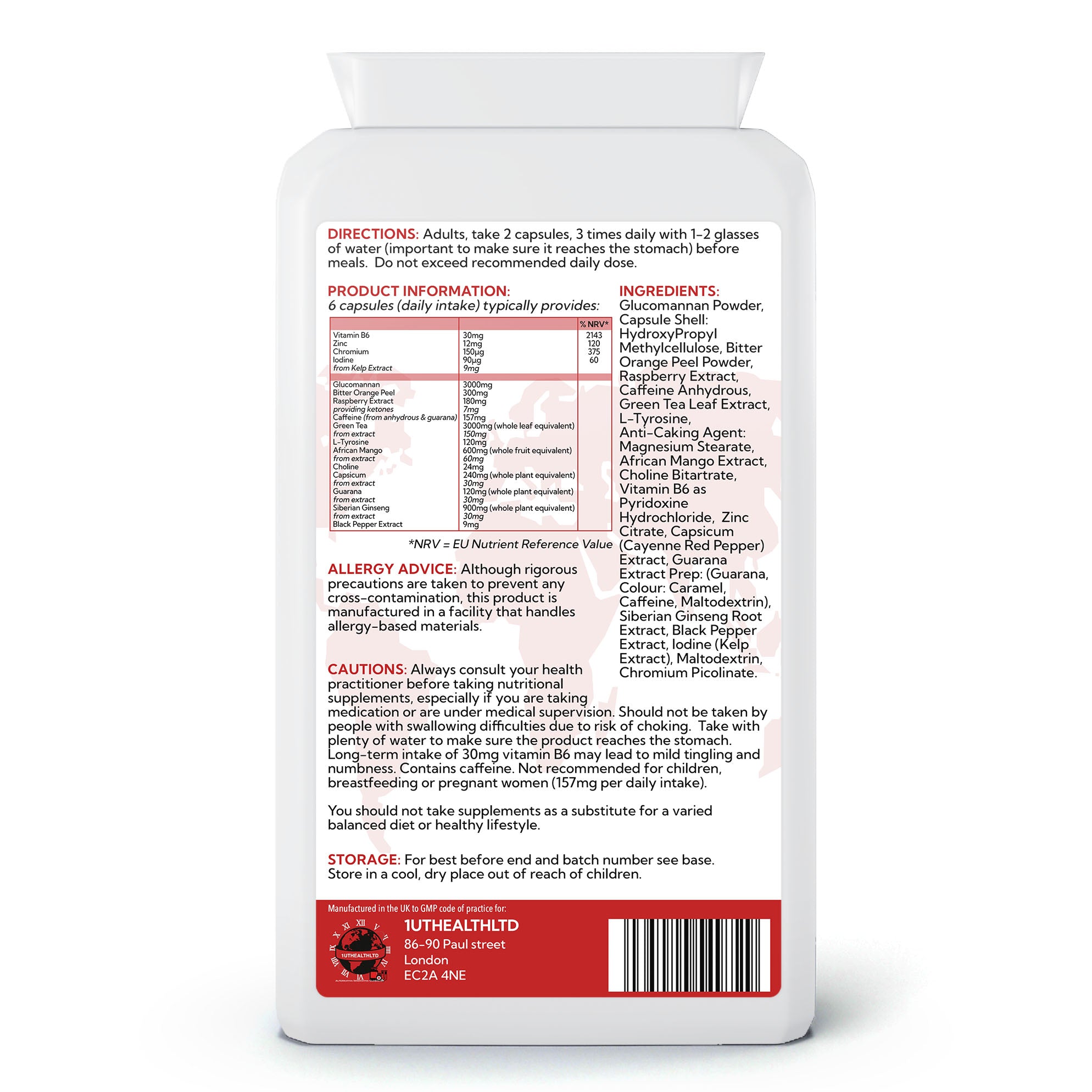 Lions Mane Extract with Acerola & Black Pepper | 120 Capsules